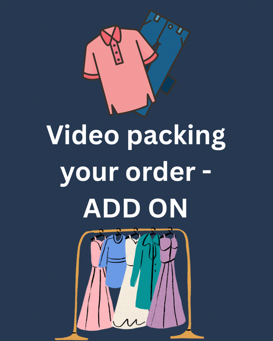 Video packing your order (ADD ON)